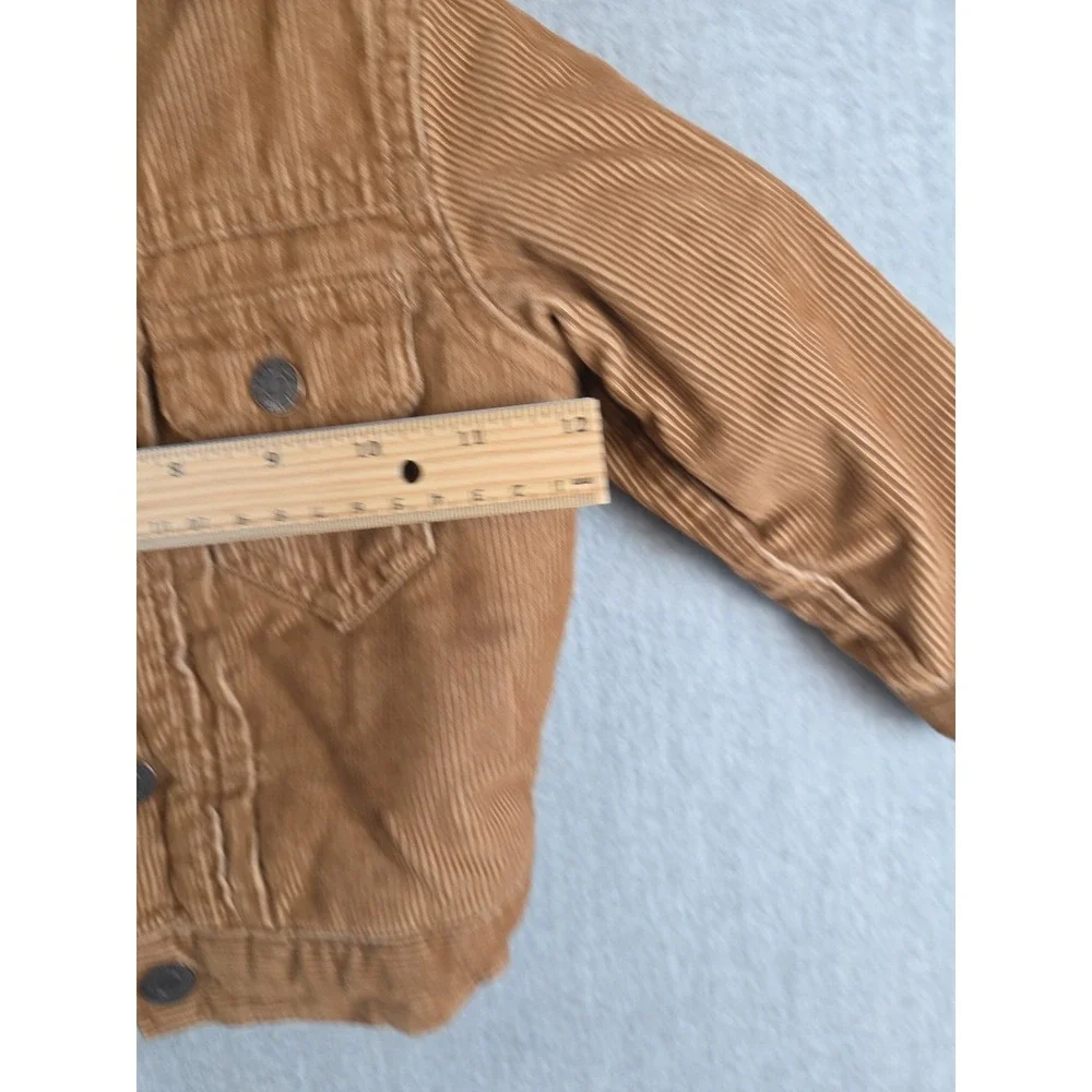Baby Gap Denim Sherpa Lined Corduroy Trucker Jacket 12-18 Months Grunge Brown‎